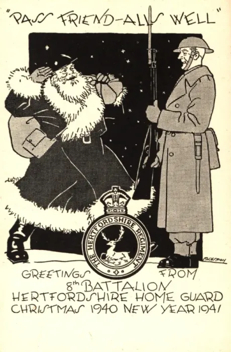 Framed Print : WW2 Christmas card, Home Guard Framed Print : WW2 Christmas card, Home Guard