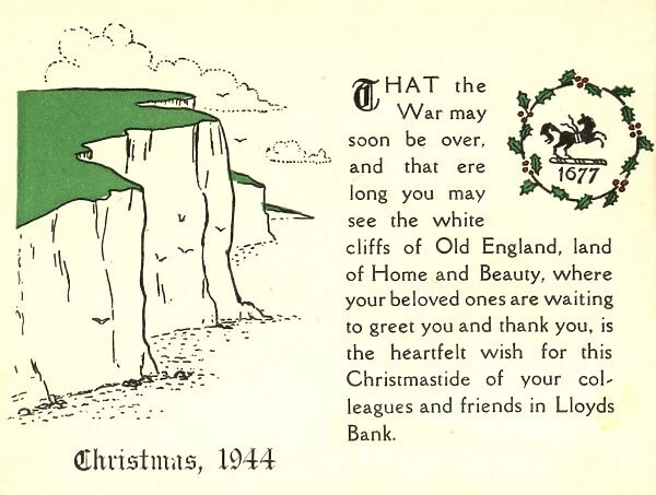 WW2 Christmas card, Lloyds Bank