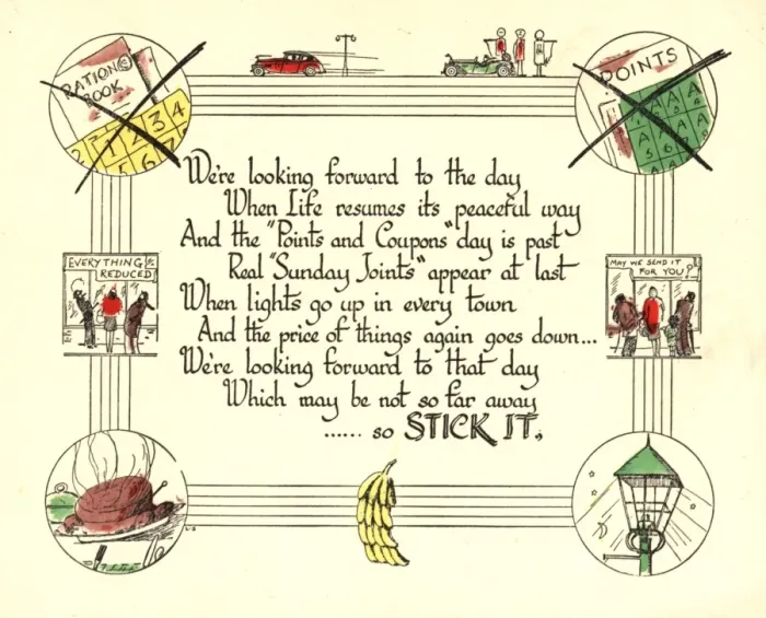 Framed Print : WW2 Christmas card, looking forward Framed Print : WW2 Christmas card, looking forward
