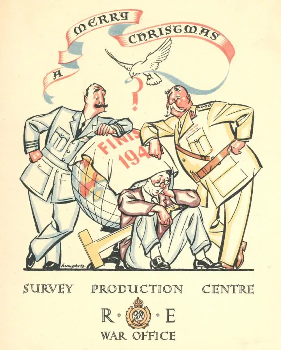 Framed Print : WW2 Christmas Card, Survey Production Centre Framed Print : WW2 Christmas Card, Survey Production Centre