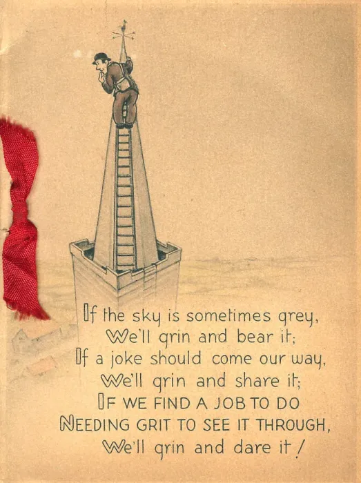 Framed Print : WW2 Christmas Card, We'll Grin And Bear It Framed Print : WW2 Christmas Card, We'll Grin And Bear It