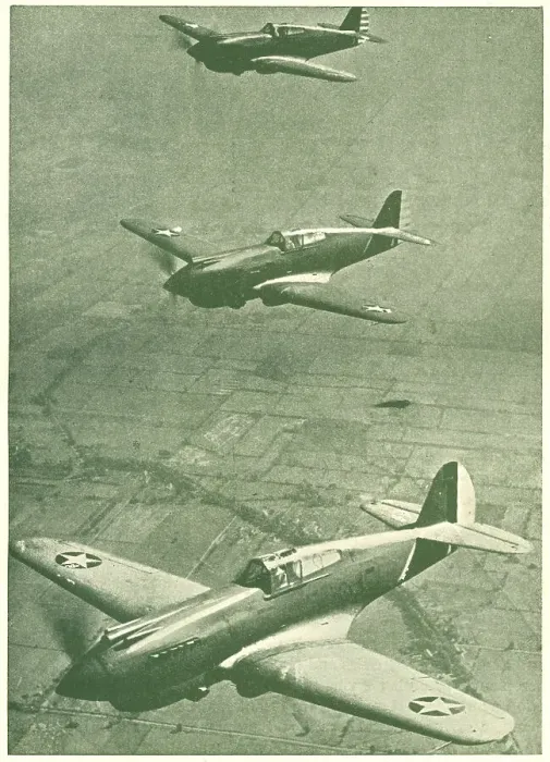 Framed Print : WW2 - Curtiss Fighters In Formation Framed Print : WW2 - Curtiss Fighters In Formation