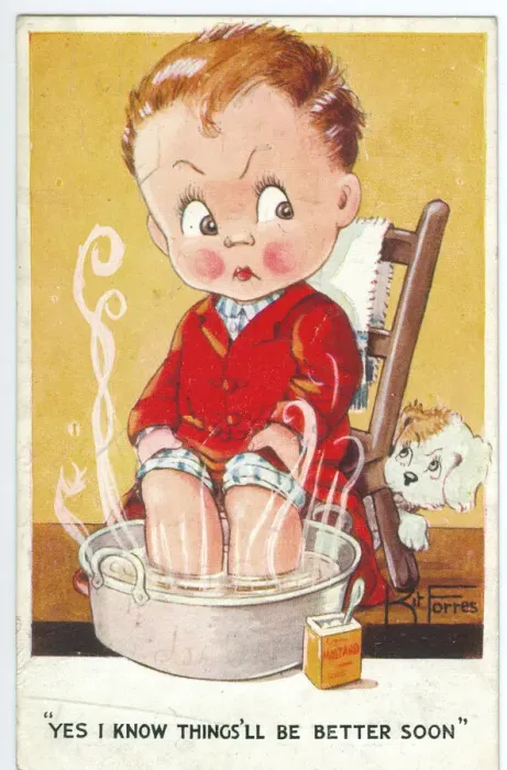 Framed Print : WW2 era - Comic Postcard - I know things ll be better soon