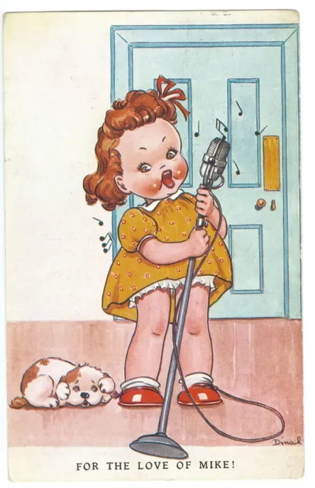 Framed Print : WW2 era - Comic Postcard - For the love of Mike Framed Print : WW2 era - Comic Postcard - For the love of Mike
