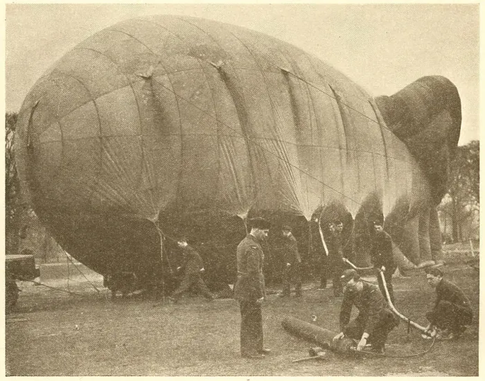 Framed Print : WW2 - Filling A Barrage Ballon Framed Print : WW2 - Filling A Barrage Ballon