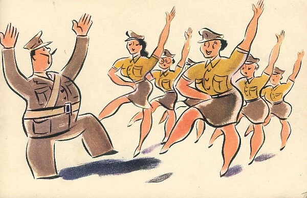 WW2 - The Girls Of Today, A. T. S. Exercise