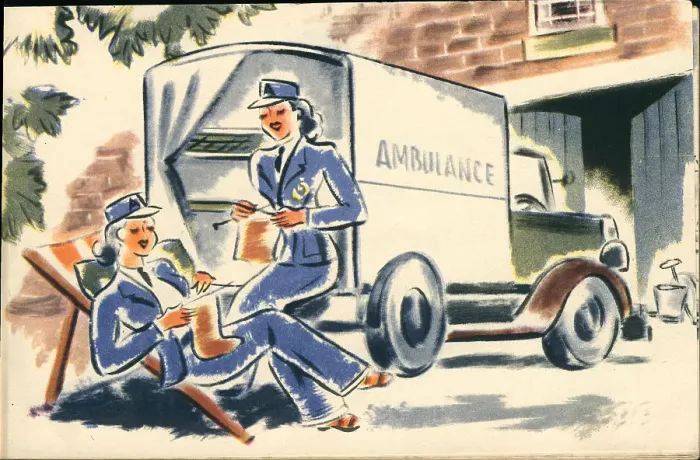 Framed Print : WW2 - The Girls Of Today, Ambulance Girls Framed Print : WW2 - The Girls Of Today, Ambulance Girls