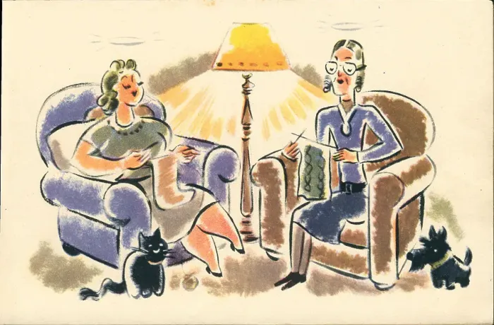 Framed Print : WW2 - The Girls Of Today, Miss Purl And Plain Framed Print : WW2 - The Girls Of Today, Miss Purl And Plain