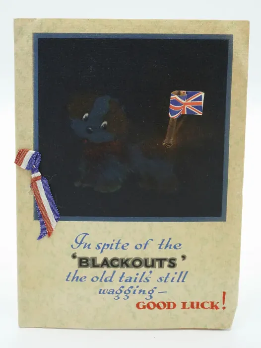 Framed Print : WW2 Greetings Card, Blackout Dog Framed Print : WW2 Greetings Card, Blackout Dog