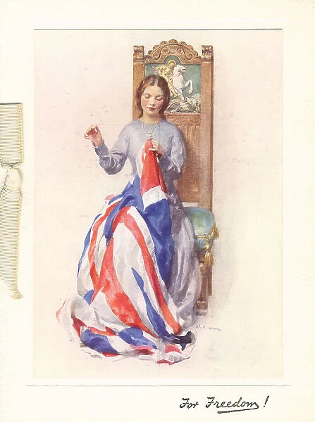 WW2 Greetings Card, For Freedom!
