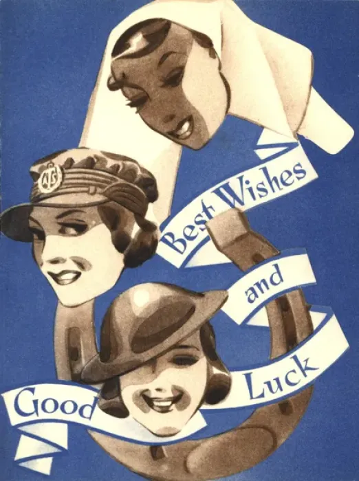 Framed Print : WW2 greetings card, Good Luck Framed Print : WW2 greetings card, Good Luck