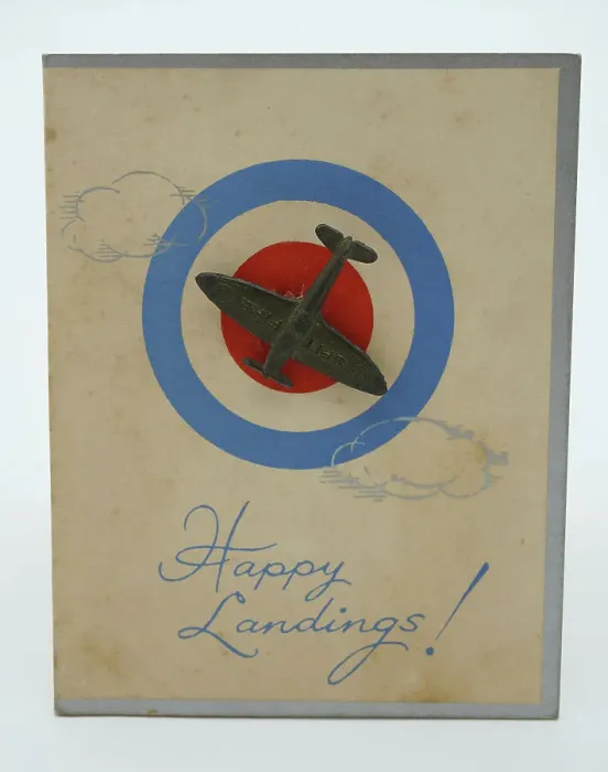 Framed Print : WW2 Greetings Card, Happy Landings! Framed Print : WW2 Greetings Card, Happy Landings!