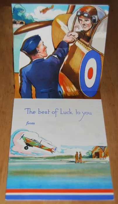 Framed Print : WW2 greetings card, RAF pilot Framed Print : WW2 greetings card, RAF pilot