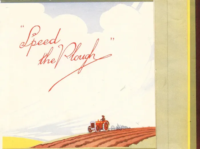 Framed Print : WW2 Greetings Card, Speed The Plough Framed Print : WW2 Greetings Card, Speed The Plough