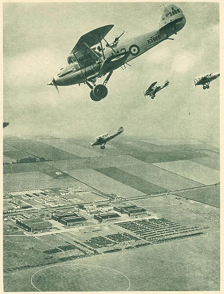 WW2 - Hawker Harts In Formation