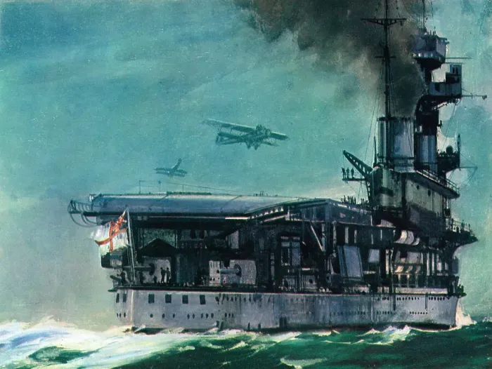 Framed Print : WW2 - HMS Hermes Aircraft Carrier Framed Print : WW2 - HMS Hermes Aircraft Carrier