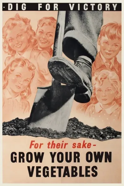 WW2 Home front poster Dig for Victory For sale as Framed Prints, Photos ...