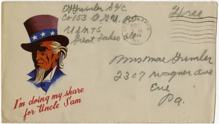 Framed Print : WW2 - I m doing my share for Uncle Sam - Patriotic envelope Framed Print : WW2 - I m doing my share for Uncle Sam - Patriotic envelope