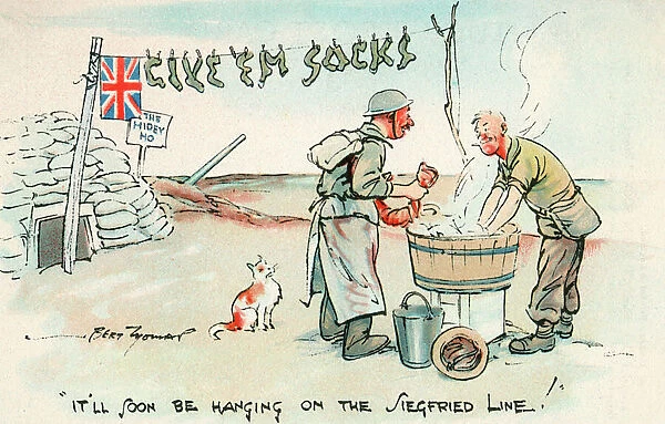 WW2 - Laundry - It ll soon be hanging on the Siegfried Line
