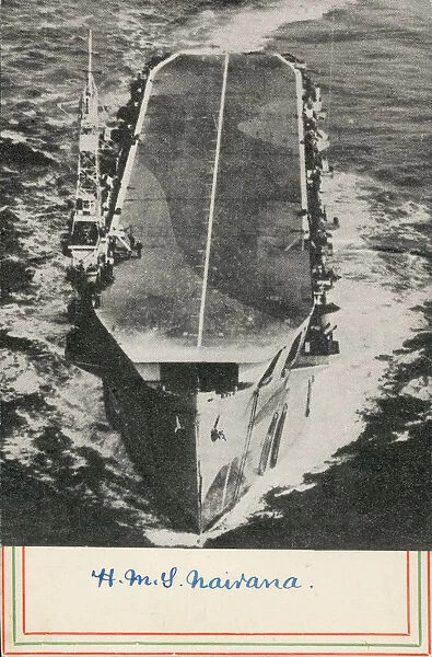 WW2 - Nairana-class Escort Carrier - HMS Nairana. She was built at John Brown & Company