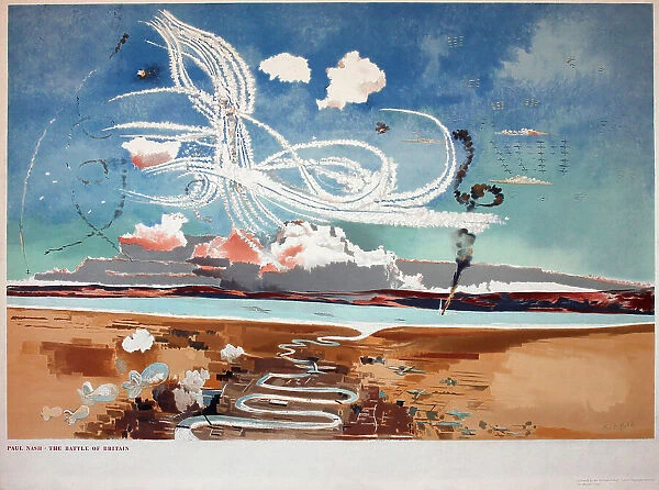 WW2 poster, The Battle of Britain, by Paul Nash. Date: 1940