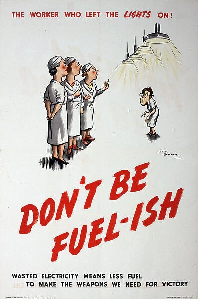 WW2 poster, Don t be fuel-ish