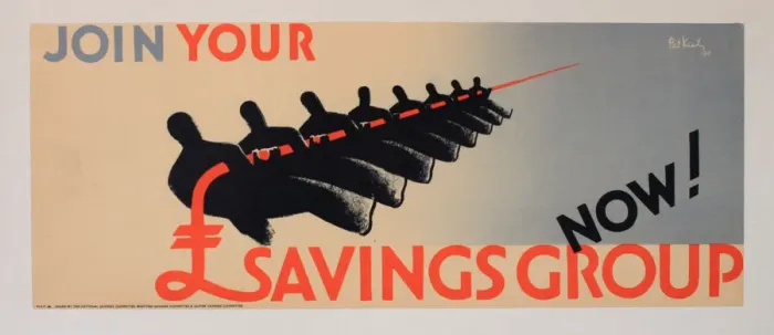 Framed Print : WW2 poster, Join your savings group, now! Date: circa 1944 Framed Print : WW2 poster, Join your savings group, now! Date: circa 1944