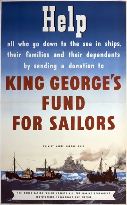 Framed Print : WW2 poster, King Georges Fund for Sailors