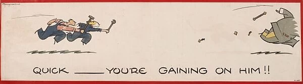 WW2 poster, Quick -- you re gaining on him