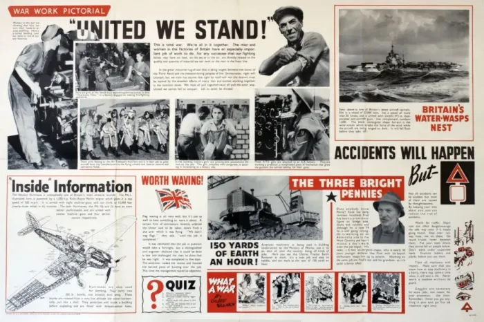 Framed Print : WW2 poster, War Work Pictorial Framed Print : WW2 poster, War Work Pictorial
