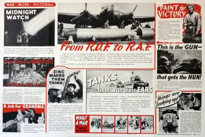 Framed Print : WW2 poster, War Work Pictorial Framed Print : WW2 poster, War Work Pictorial