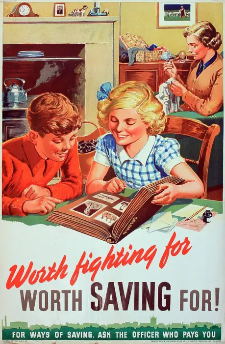 Framed Print : WW2 poster, Worth Fighting For, Worth Saving For! For ways of saving, ask the officer who pays you. National Savings to help the war effort. Date: circa 1940 Framed Print : WW2 poster, Worth Fighting For, Worth Saving For! For ways of saving, ask the officer who pays you. National Savings to help the war effort. Date: circa 1940