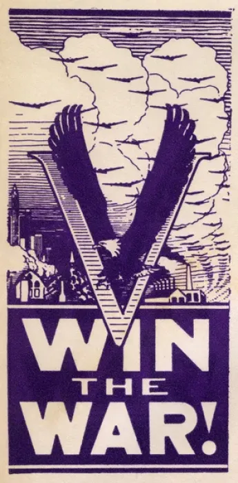 Framed Print : WW2 - Propaganda first day cover - Win the War Framed Print : WW2 - Propaganda first day cover - Win the War