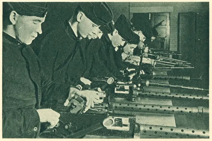 Framed Print : WW2 - R. A. F. Armourers Assembling Guns Framed Print : WW2 - R. A. F. Armourers Assembling Guns