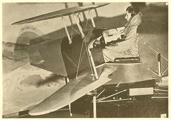 WW2 - R. A. F. Cadet In A Link Trainer