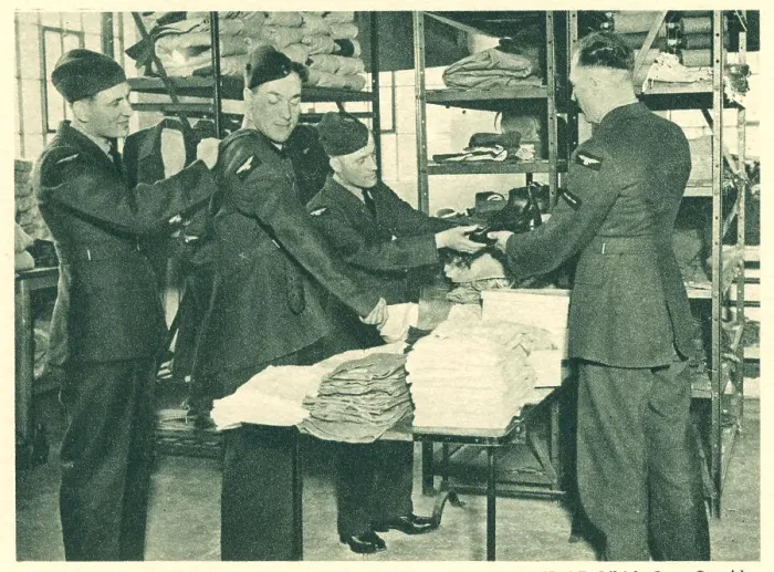 Framed Print : WW2 - R. A. F. Equipment Issuing Framed Print : WW2 - R. A. F. Equipment Issuing