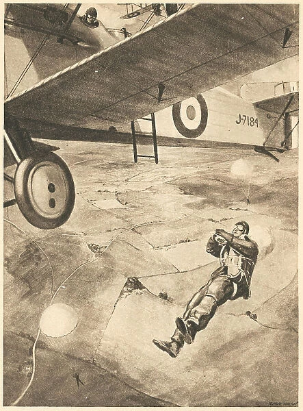 WW2 - R. A. F. Parachute Practice
