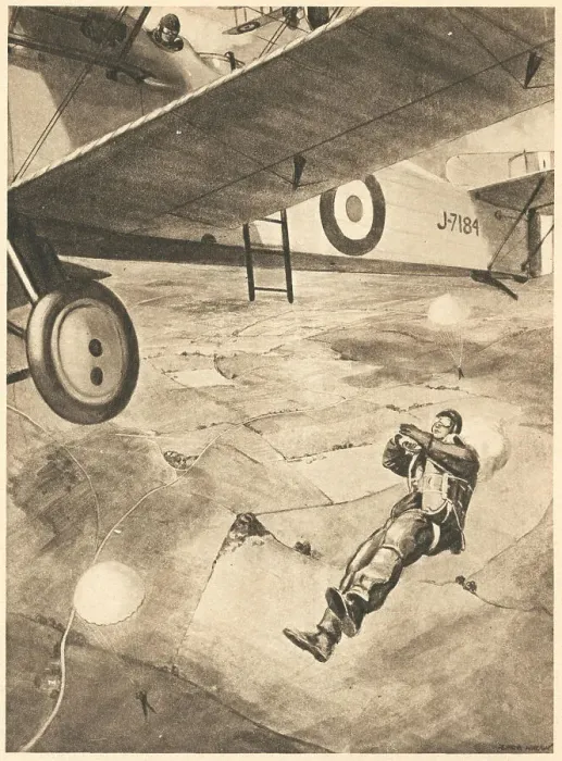 Framed Print : WW2 - R. A. F. Parachute Practice Framed Print : WW2 - R. A. F. Parachute Practice