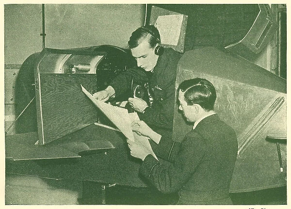WW2 - R. A. F Pilot Receives His Charts