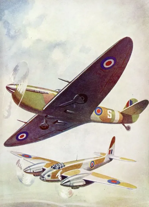 Framed Print : WW2 R.A.F. Aircraft in flight including Spitfire Framed Print : WW2 R.A.F. Aircraft in flight including Spitfire