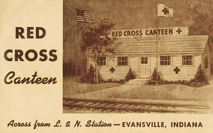 Framed Print : WW2 - Red Cross Canteen - Evansville, Indiana, USA Framed Print : WW2 - Red Cross Canteen - Evansville, Indiana, USA
