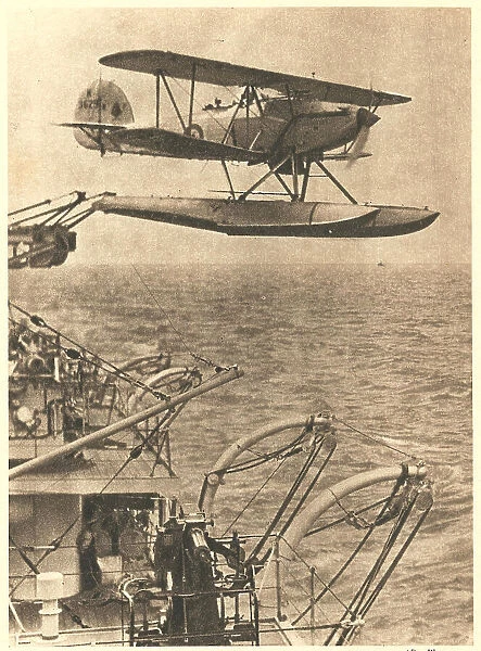 WW2 - Seaplane Catapulting From HMS Sussex