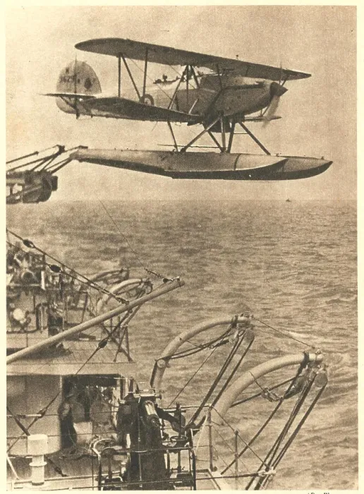 Framed Print : WW2 - Seaplane Catapulting From HMS Sussex Framed Print : WW2 - Seaplane Catapulting From HMS Sussex