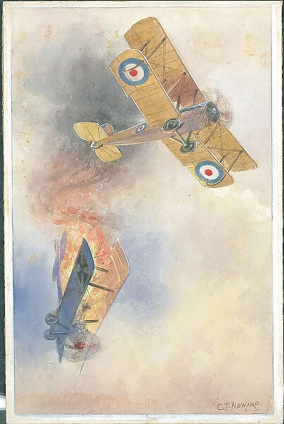 WWI aircraft, artwork