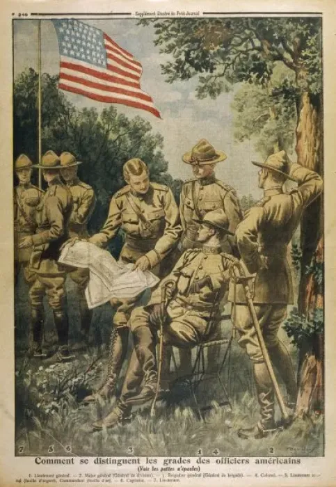 Framed Print : Wwi / American Officers Framed Print : Wwi / American Officers