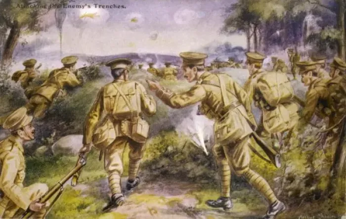 Framed Print : Wwi / Attacking Trenches Framed Print : Wwi / Attacking Trenches