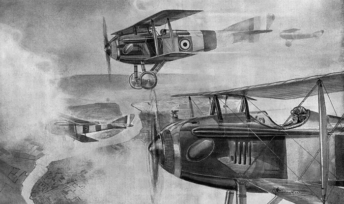 Framed Print : WWI aviation - a scout circus looking for trouble Framed Print : WWI aviation - a scout circus looking for trouble