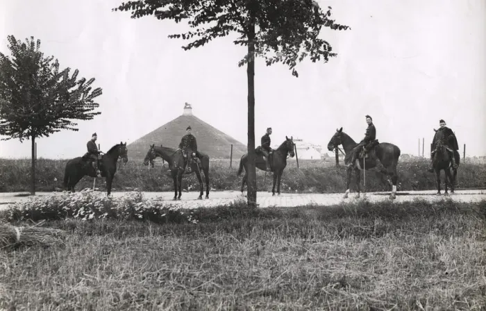 Framed Print : WWI: Belgian scouts on horses, Waterloo battlefield Framed Print : WWI: Belgian scouts on horses, Waterloo battlefield