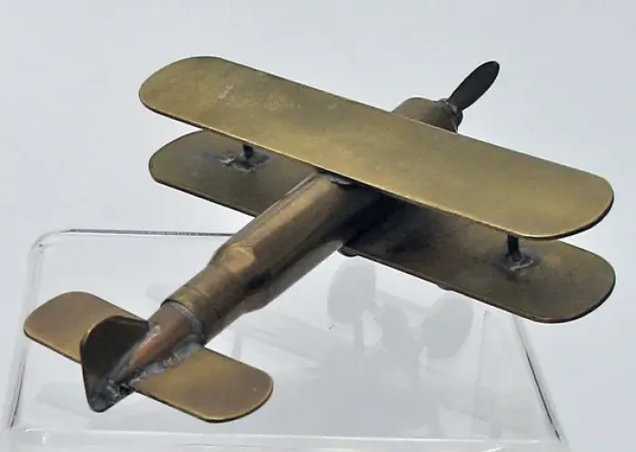Framed Print : WWI biplane - The fuselage made from a bullet Framed Print : WWI biplane - The fuselage made from a bullet