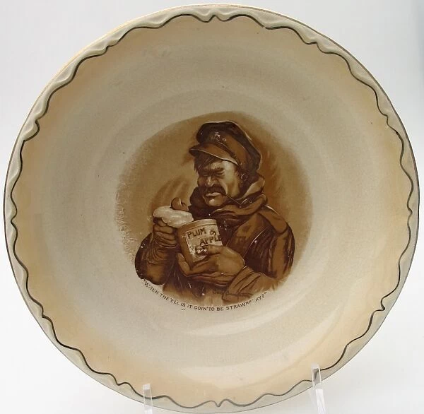 WWI - Cream pottery bowl - Bairnsfatherware